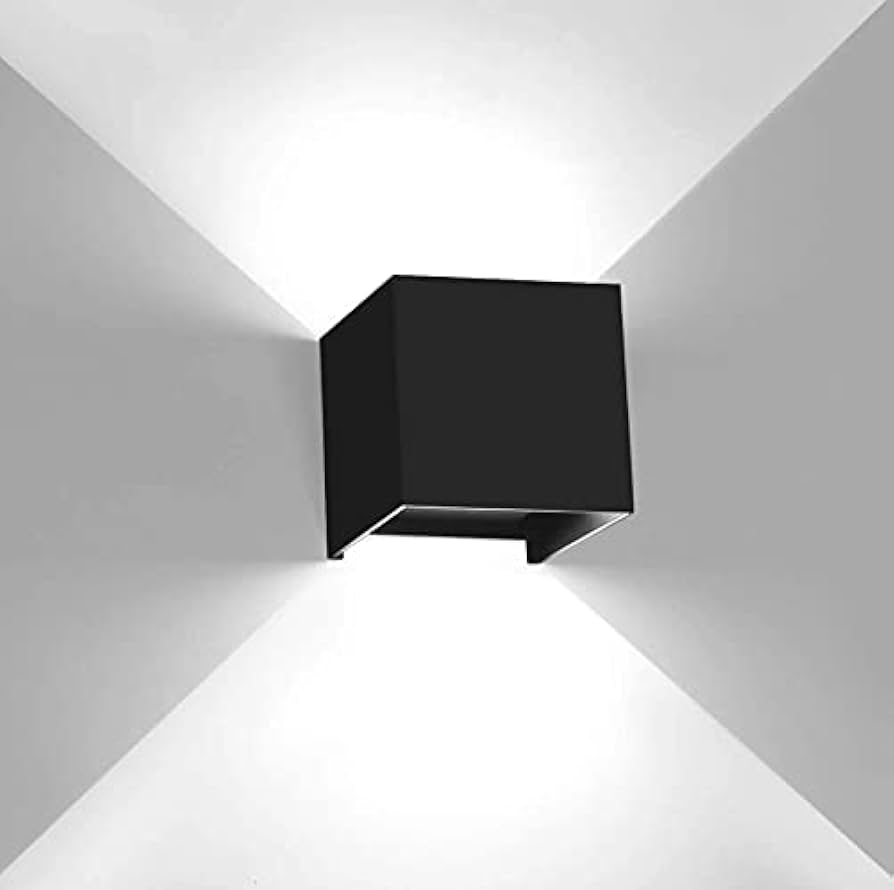 Arbotante Cubo Luz Blanca