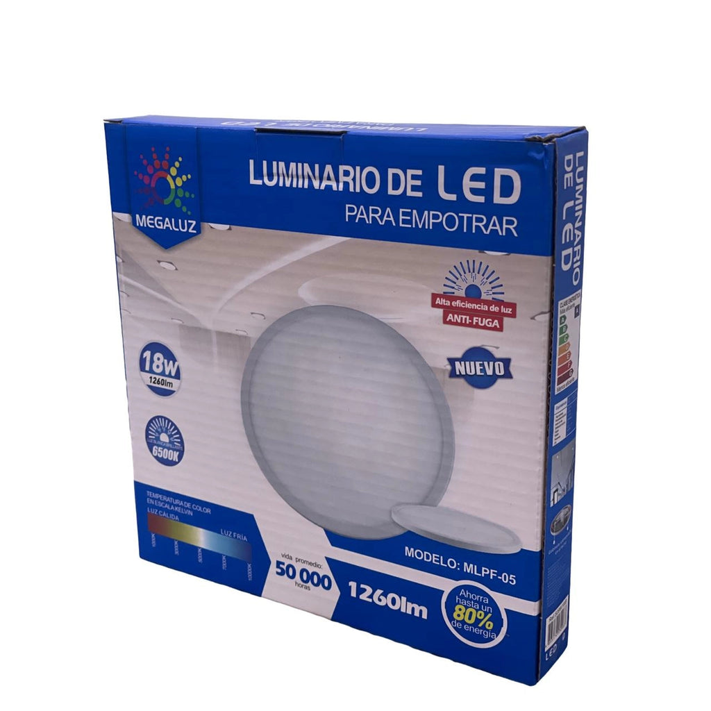 Luminaria empotrable 18W 6500K