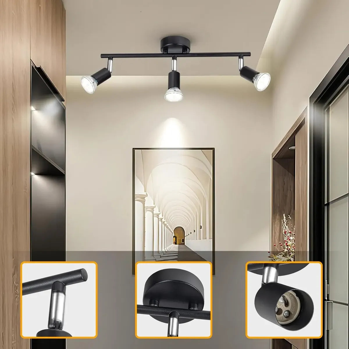 Lámpara Tipo Riel de 3 Luces