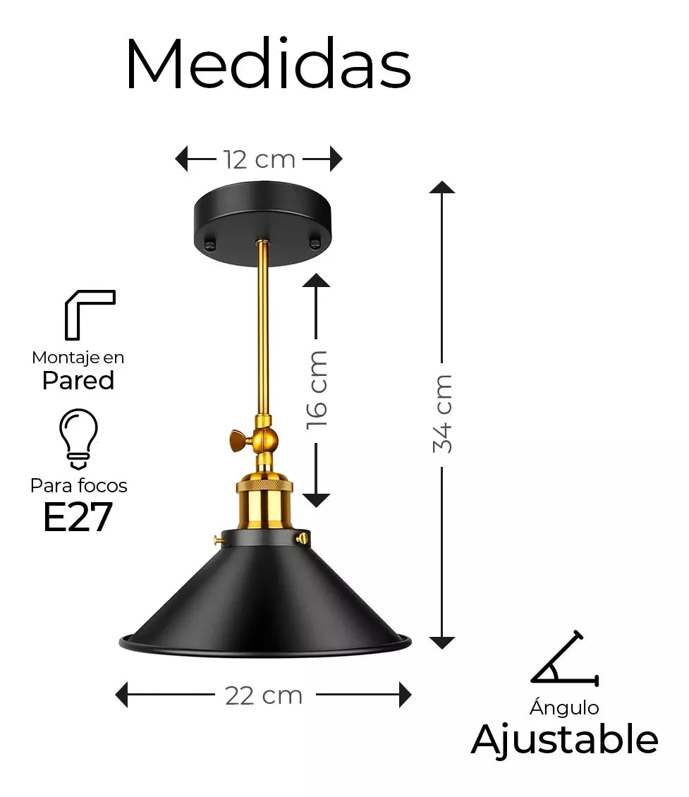 Lampara Platillo de Pared