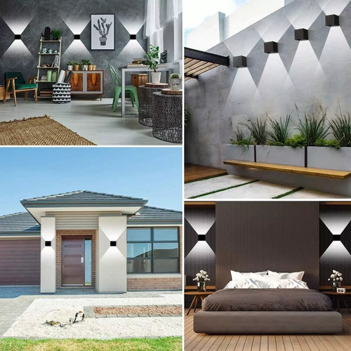 Arbotante Cubo Luz Blanca